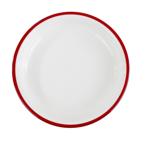 PLATO POSTRE CERAMICA BCA C/BORDE COLOR 20X3.5CM PLATO POSTRE CERAMICA BCA C/BORDE COLOR 20X3.5CM