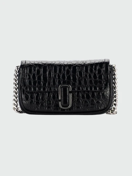 Bolso de hombro mini con herrajes Negro