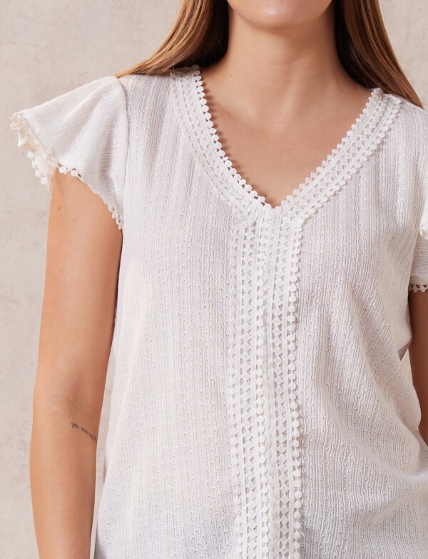 Blusa Pointelle CRUDO