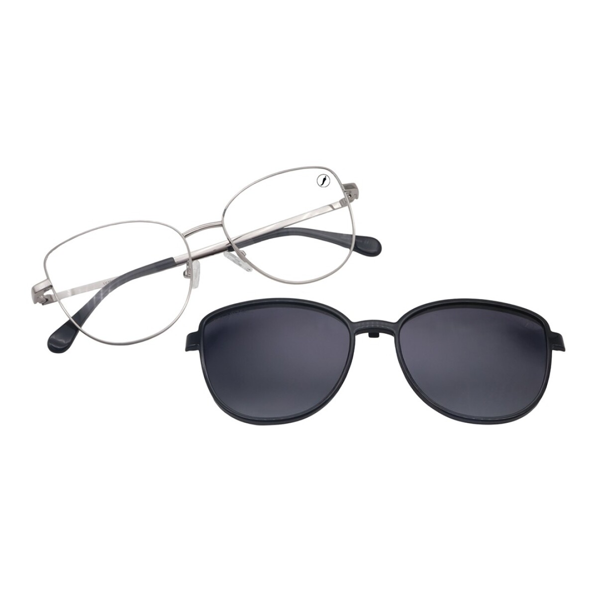 Armazón Chilli Beans São Gabriel más intercambiables de Sol - Plateado - Negro 