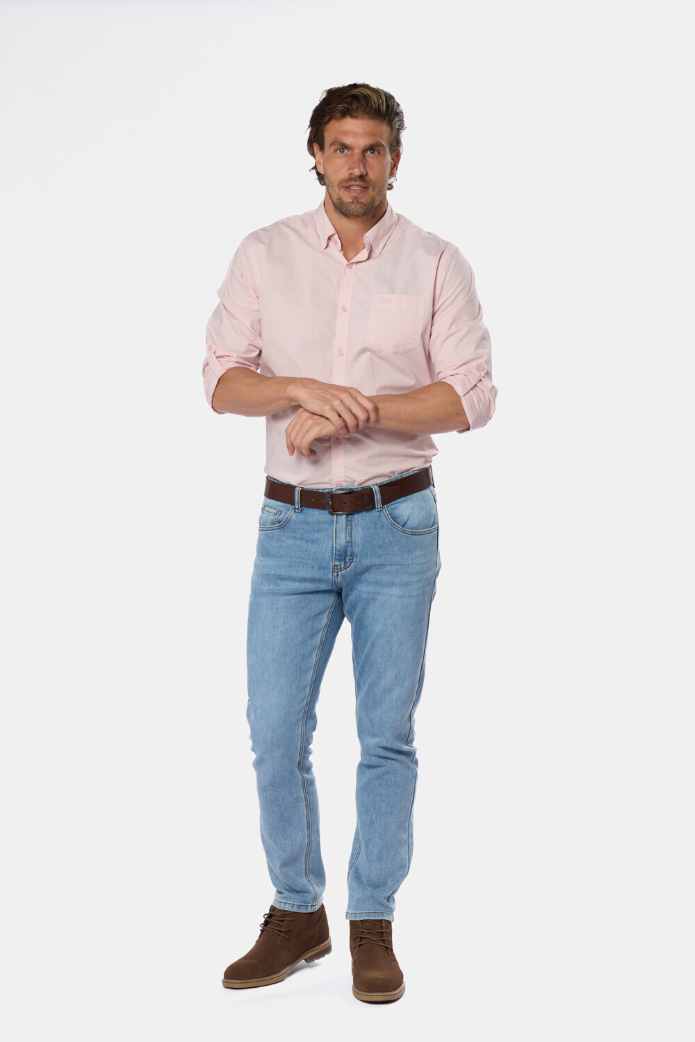 PANTALÓN DE JEAN SKINNY Celeste