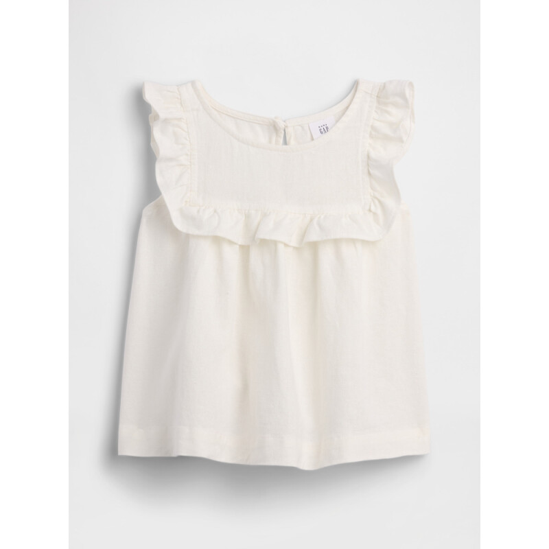 V-LINEN TOP SP26 NEW OFF WHITE