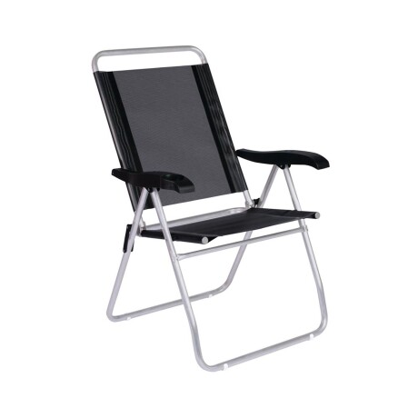 SILLA ALTA RECLINABLE PLAYA ALUMINIO NEGRO MOR