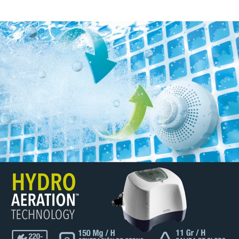 INTEX SISTEMA CLORACIÓN SALINA CLORO & OZONO HASTA 56800 LTS Intex Sistema Cloración Salina Cloro & Ozono Hasta 56800 Lts