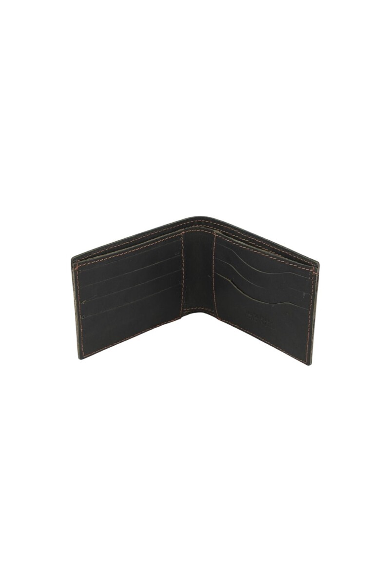 Billetera de cuero al corte Negro
