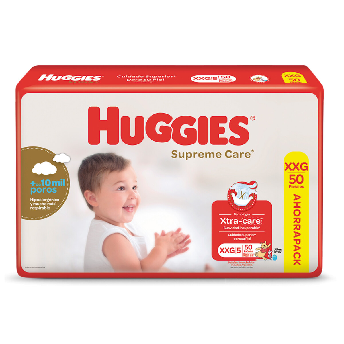 Pañales Huggies Supreme Care Xxg X 50 