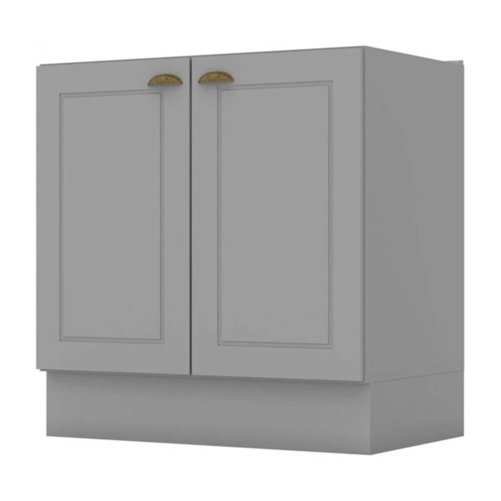 BAJO MESADA 80 CM MDF GRIS AMERICANA