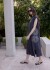 Vestido Floral Largo Gris