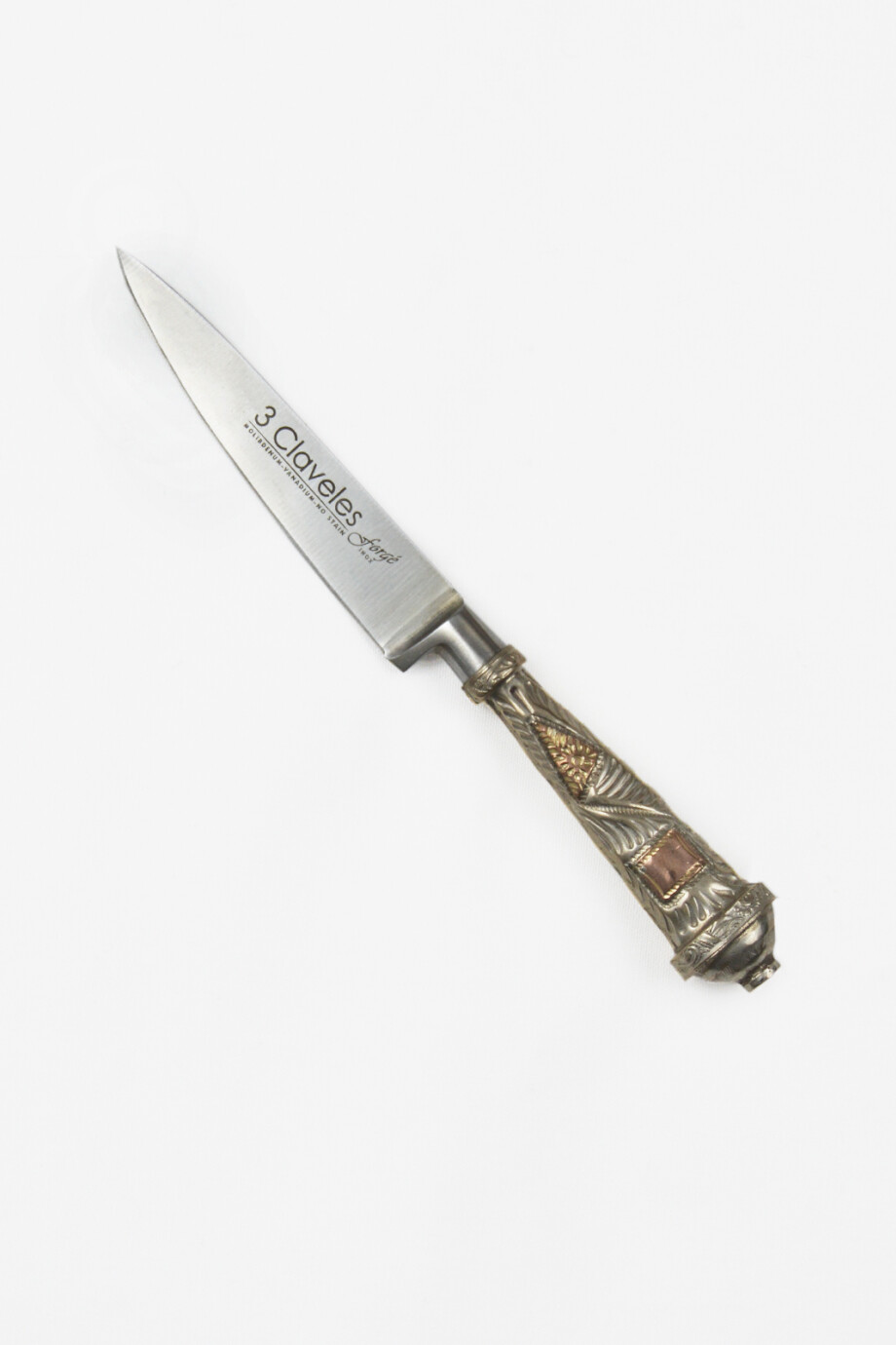 Puñal Tres Claveles Plata y Oro 15cm Puñal Tres Claveles Plata y Oro 15cm
