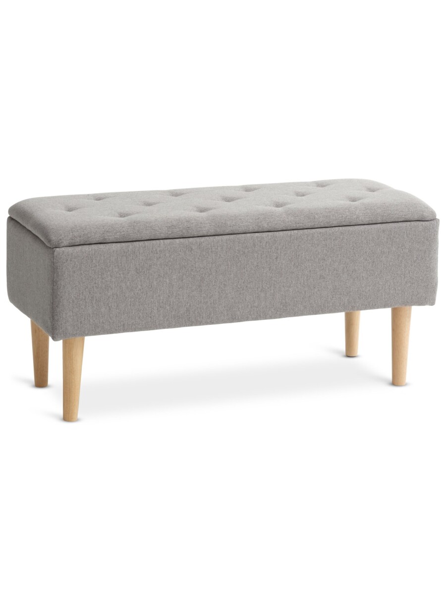 Banco BADSTED almacenaje tela gris cl/color roble 