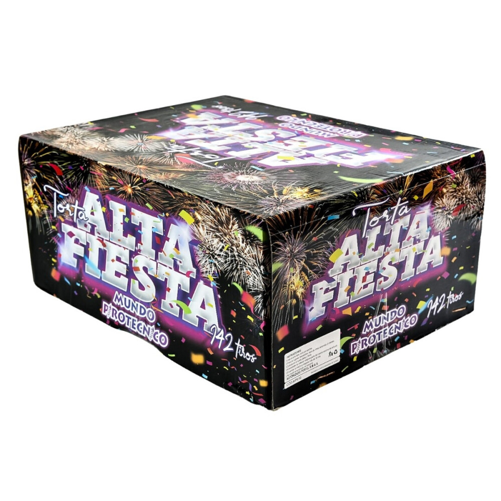 TORTA ALTA FIESTA MUNDO PIROTECNICO 142 Tiros TORTA ALTA FIESTA MUNDO PIROTECNICO 142 Tiros