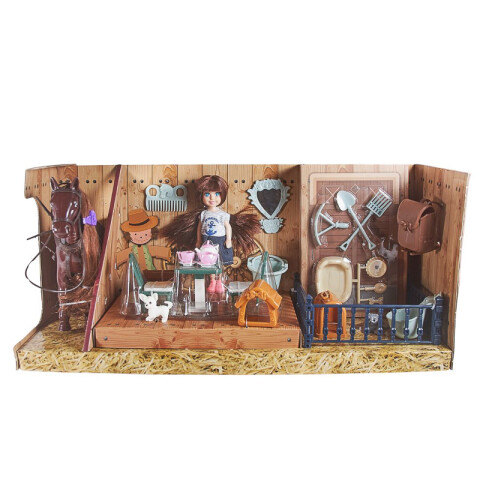 3x2 Outlet Caballo C/Muñeca Establo y Accesorios 17*17cm 3x2 Outlet Caballo C/muñeca Establo Y Accesorios 17*17cm
