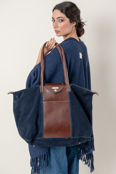 Bolso travel Azul gamuza