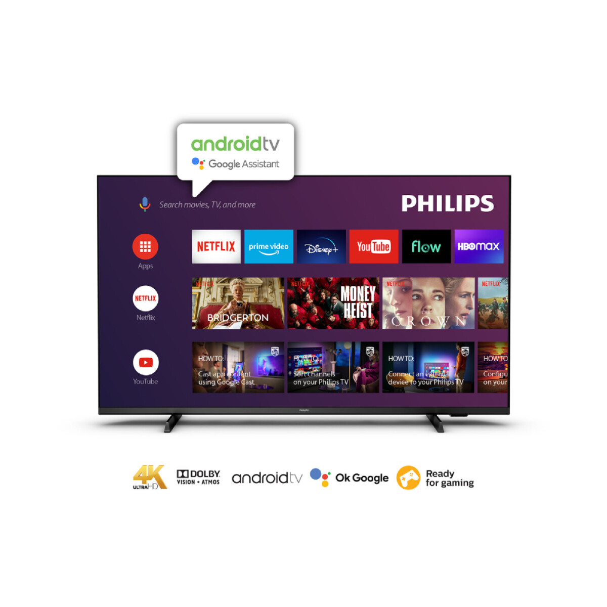 Smart TV Philips 55" 4K UHD Android 55PUD7406/77 