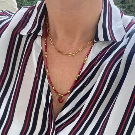 Collar FRESA en acero y cristales Collar FRESA en acero y cristales