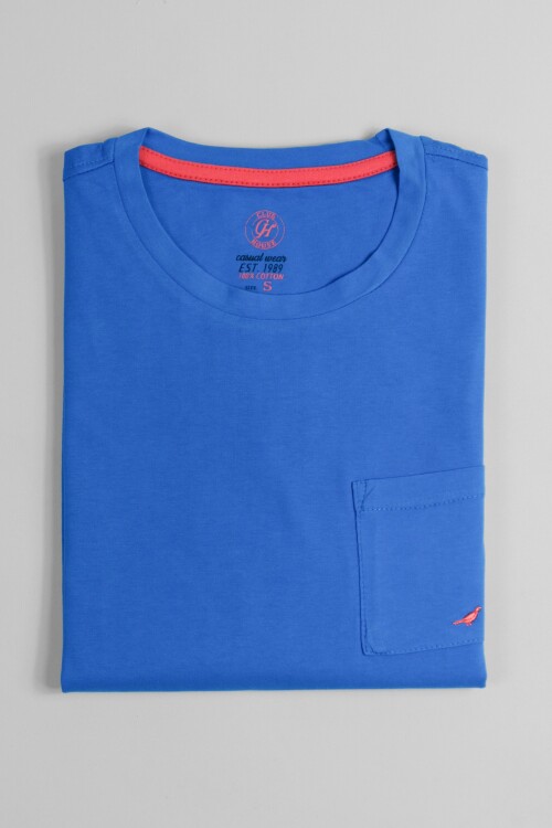 T-shirt con bolsillo Azul Aero