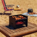PARRILLERO GRILL A CARBON PORTATIL TRAMONTINA TCP-380 NEGRO