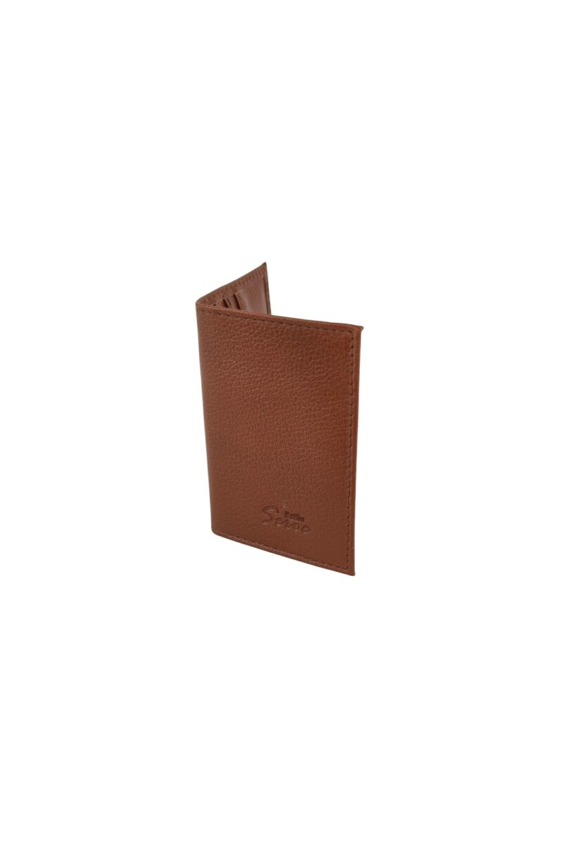 Porta documentos con visor Marron