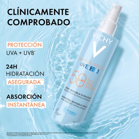 Protector Solar Vichy Capital Soleil UV Aqua Invisible Spray FPS50 200ml Protector Solar Vichy Capital Soleil UV Aqua Invisible Spray FPS50 200ml