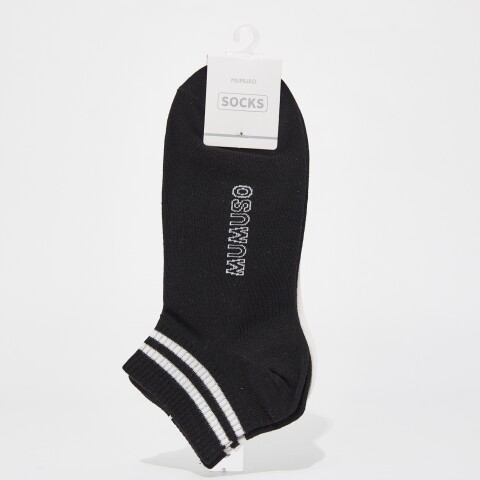 CALCETINES BAJOS A RAYAS PARA HOMBRE (2 PARES/NEGROS) CALCETINES BAJOS A RAYAS PARA HOMBRE (2 PARES/NEGROS)