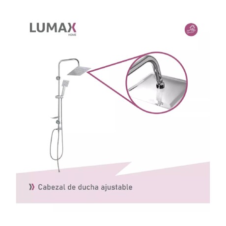 Barral columna cuadrada de ducha Acero Inox Ajustable Jabonero Barral columna cuadrada de ducha Acero Inox Ajustable Jabonero