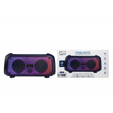 Parlante Bluetooth Ekv-Pa-02 16W 2 X 4" 3600 Mah Ub NEGRO