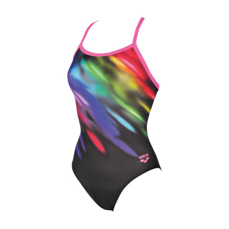 Malla De Entrenamiento Para Mujer Arena Women's Bonfire One Piece Swimsuit Fucsia y Negro