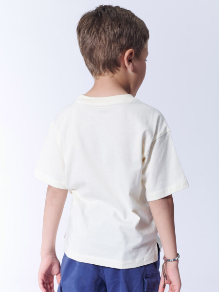 Remera manga corta oversize Golden Cruda