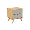Mesa De Luz Madera Maciza Nordica 2 Cajones - Linea Dublin Mesa De Luz Madera Maciza Nordica 2 Cajones - Linea Dublin