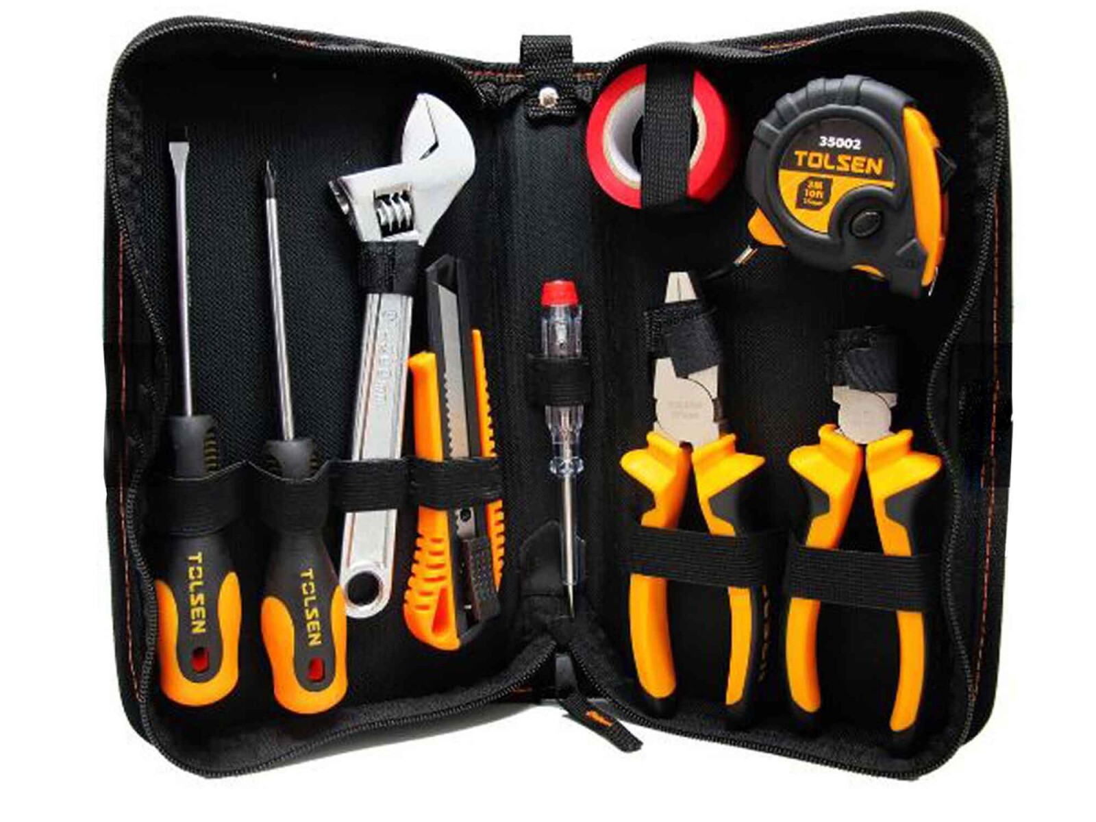 TOLSEN JUEGO HERRAMIENTAS 9 PZAS + ESTUCHE 