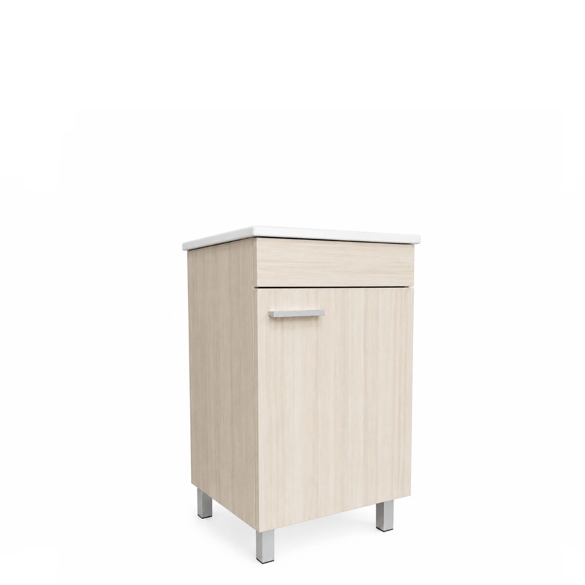Mueble De Baño De Pie Beige 50 Cm Con Bacha 