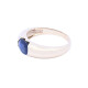 Anillo oro 18 k bombé con zafiro azul oval. Anillo oro 18 k bombé con zafiro azul oval.