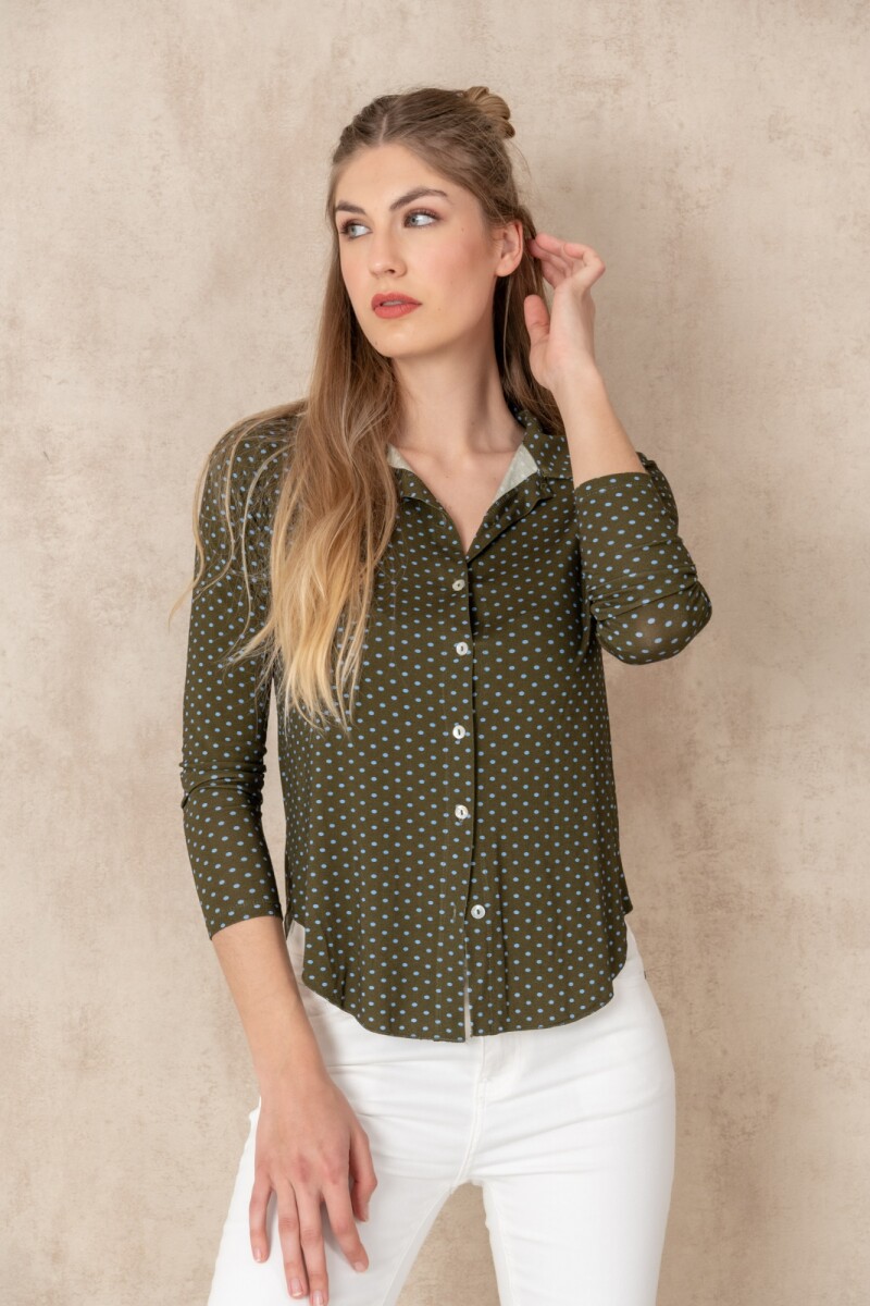 Camisa lunares - Verde 