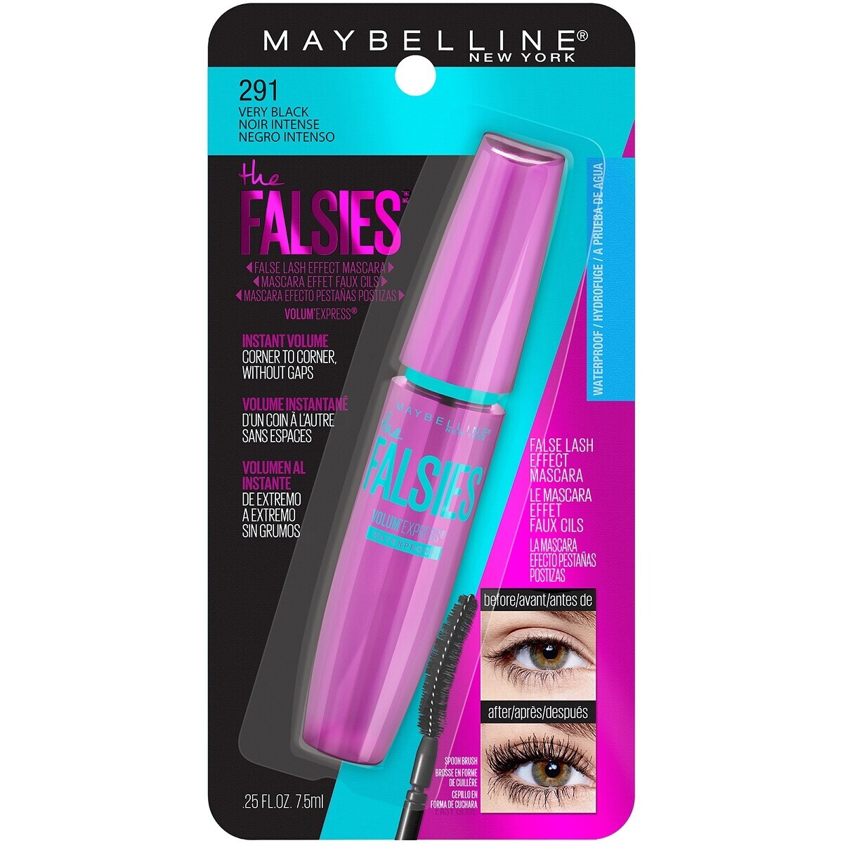 Maybelline The Falsies máscara de pestañas Negro intenso 291 