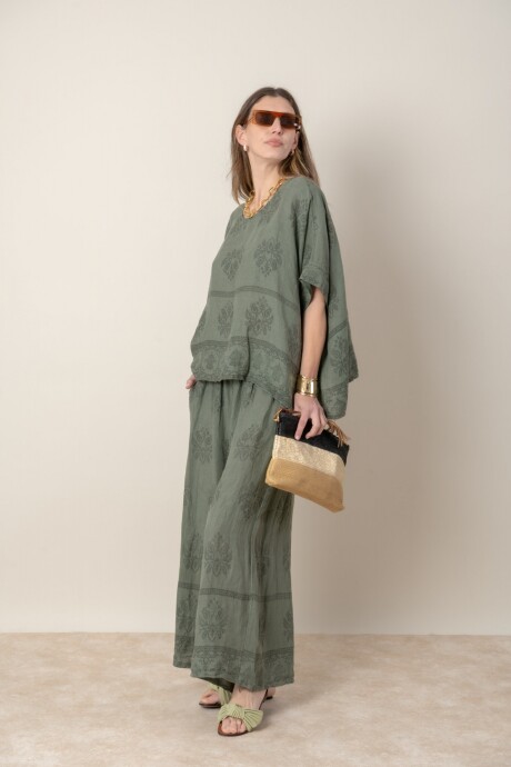 PANTALON SELENA Verde seco