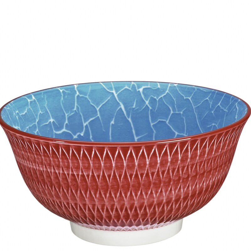 Bowl AMICI rombos rojos 18 cm Bowl AMICI rombos rojos 18 cm