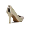 Zapato Formal Mujer Vizzano Taco Alto Acabado Metalizado Dorado