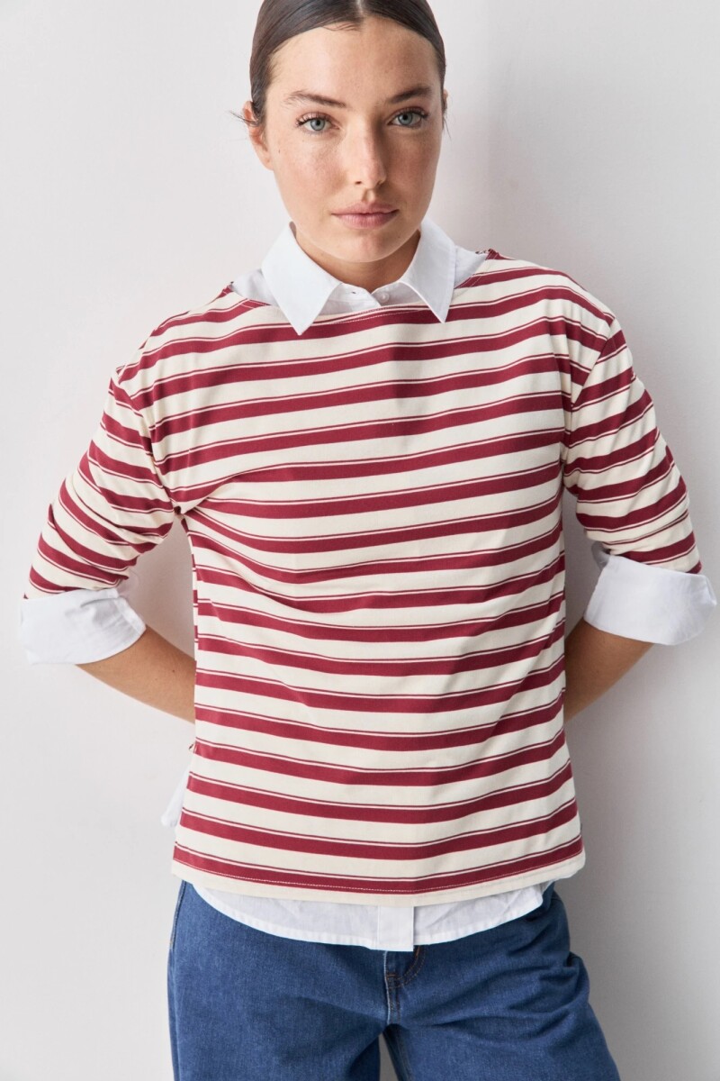 T-SHIRT ALLIE VOLPAIA - BORDO CRU 