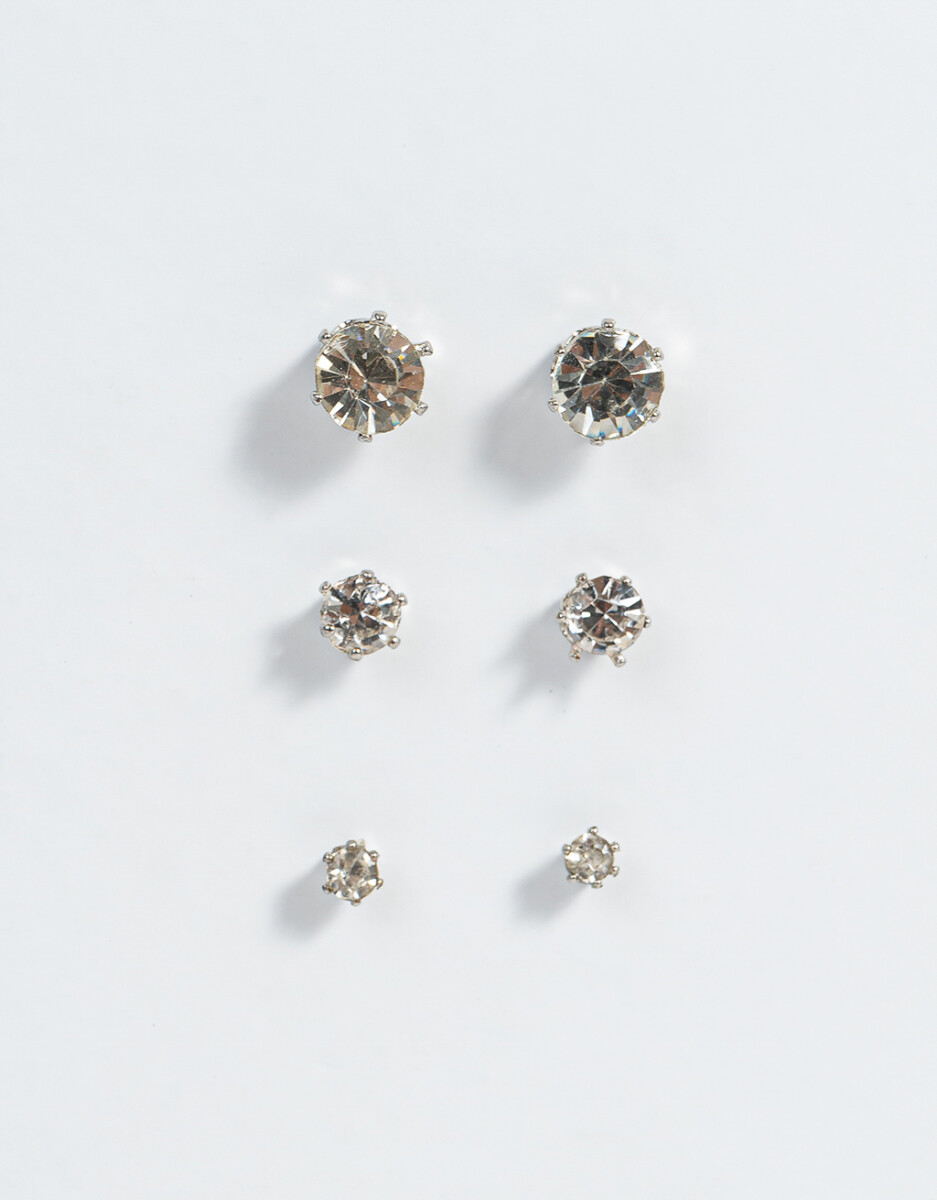 Set De Aros Con Strass 