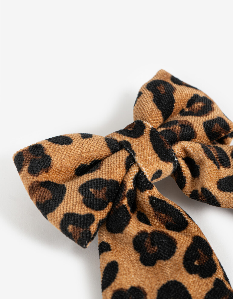 Hebillas Francesas Estampados Hebilla Francesa Con Moño Textil Estampad - Estampado Animal Print