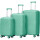 Set X3 Valijas De Viaje Rígidas 4 ruedas 20, 24 y 28 Verde