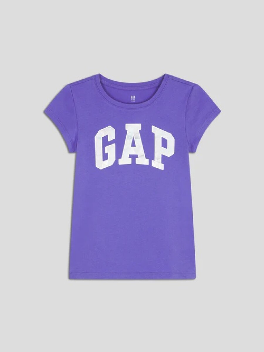 Remera Logo Gap Manga Corta Niña - New Lilac 