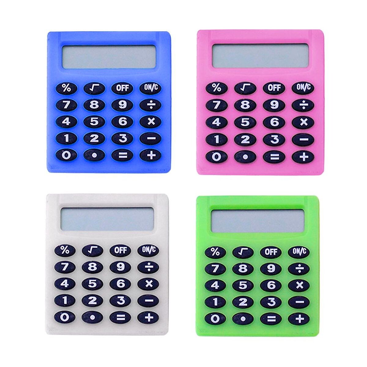 Mini Calculadora Escolar Colores - Azul 