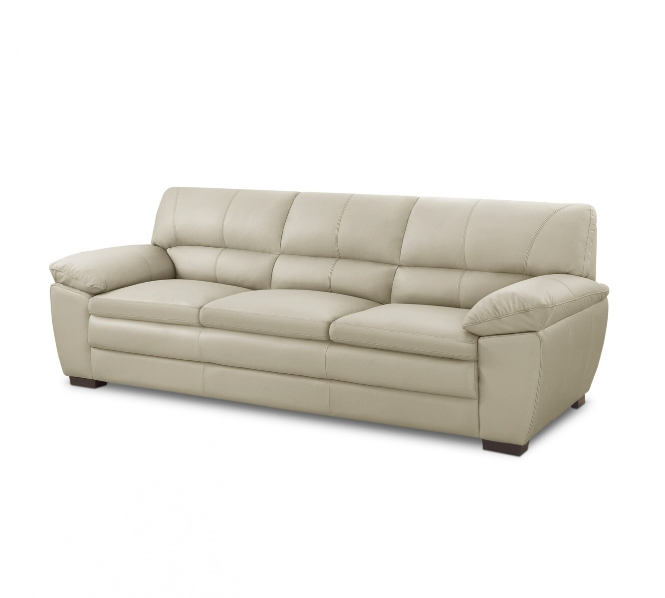 Sillón %100 Cuero - 3 Cuerpos - Premium - Arena 