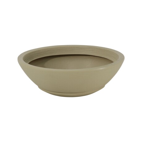 Maceta Indi Tramontina 40cm diámetro con plato en plástico resistente Beige