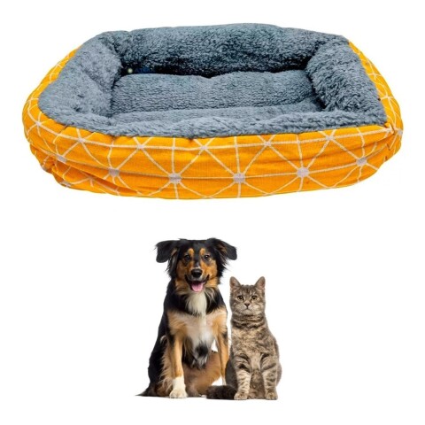 Cuna Cama Cucha Mascota Perro Gato Rectangular 50 X 37 Variante Amarillo