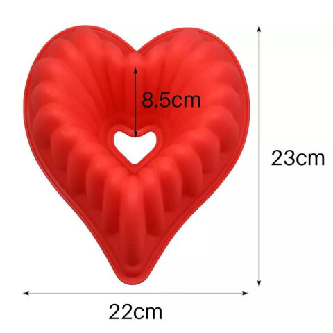 Molde de silicona diseño corazón rojo Molde De Silicona Diseño Corazón Rojo