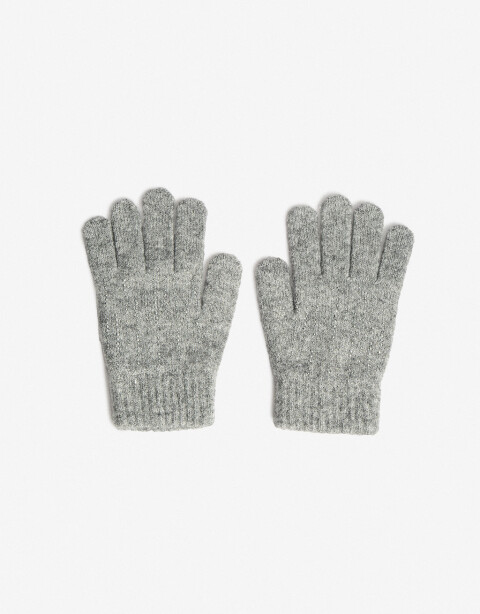 Guantes Tejidos Guantes Tejidos Con Hotfixs - Gris Claro