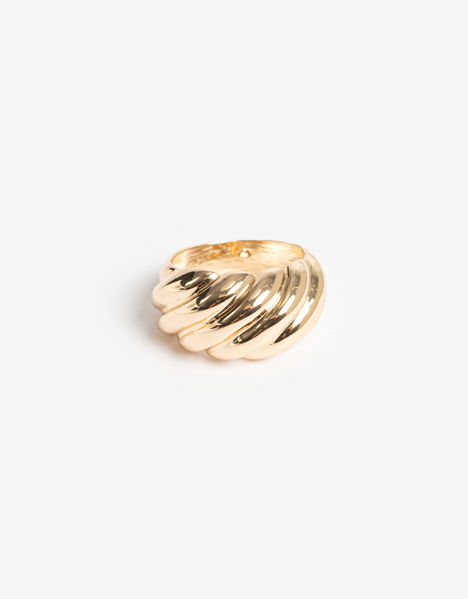 Anillo Metal Bold Bañado En Oro 