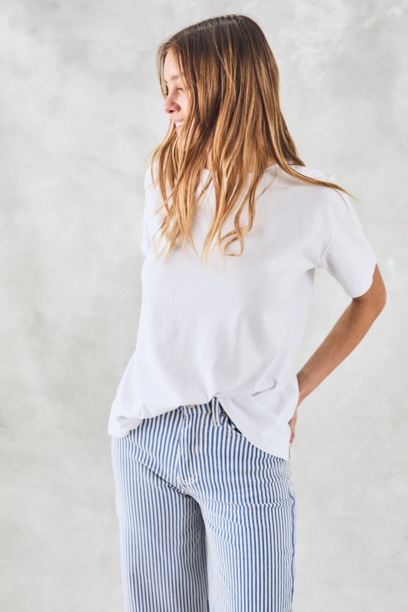 Remerón Oversize Algodon Lavado Blanco